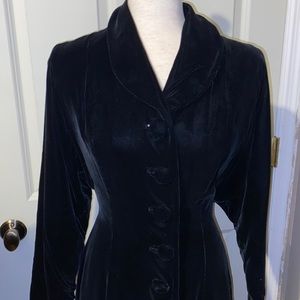 Vintage Macy’s Little Shops New York black velvet coat